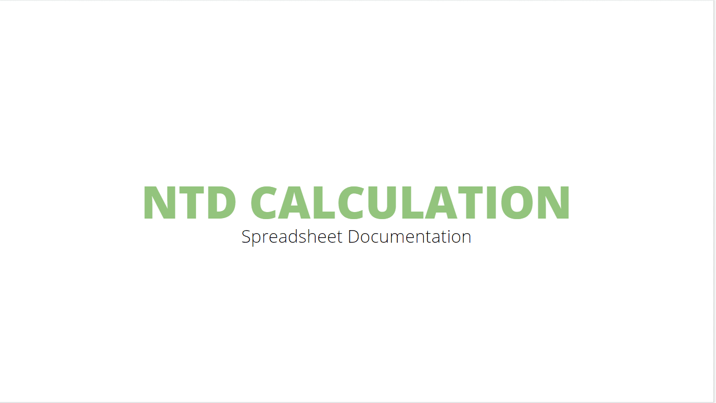 NTD documentation cover