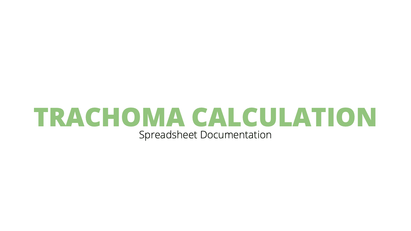 Trachoma documentation cover