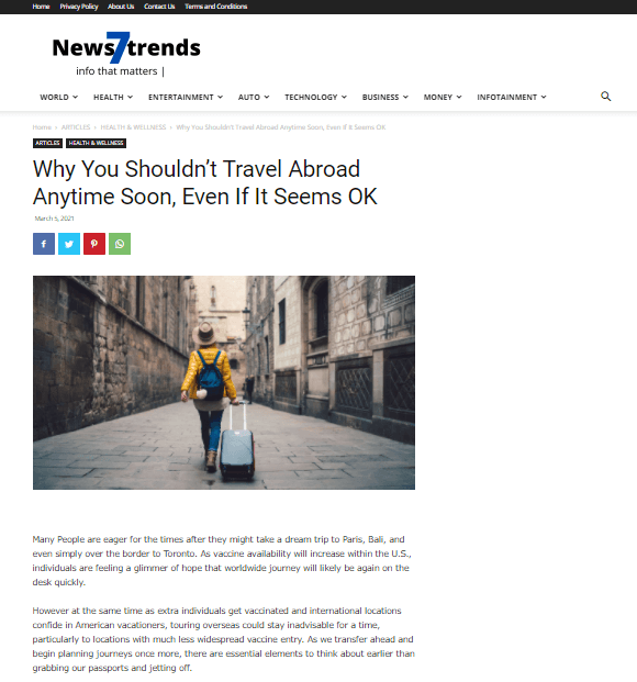Why You Shouldn't Travel Abroad Anytime Soon, Even If It Seems OK