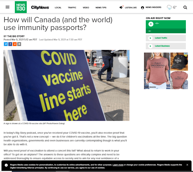 How will Canada (and the world) use immunity passports?