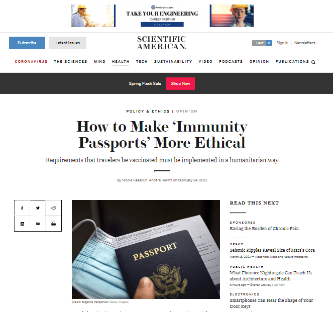 How to Make 'Immunity Passports' More Ethical