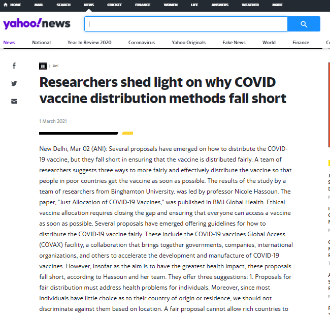 Researchers shed light on why COVID vaccine distribution methods fall short