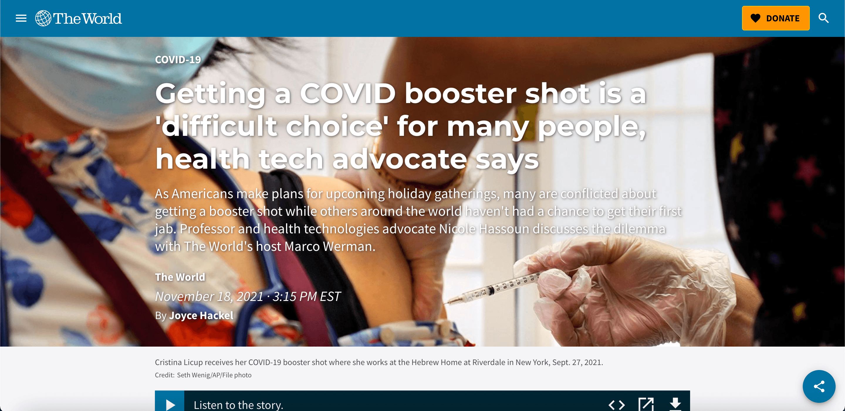 Getting a COVID booster shot is a ‘difficult choice’ for many people, health tech advocate says