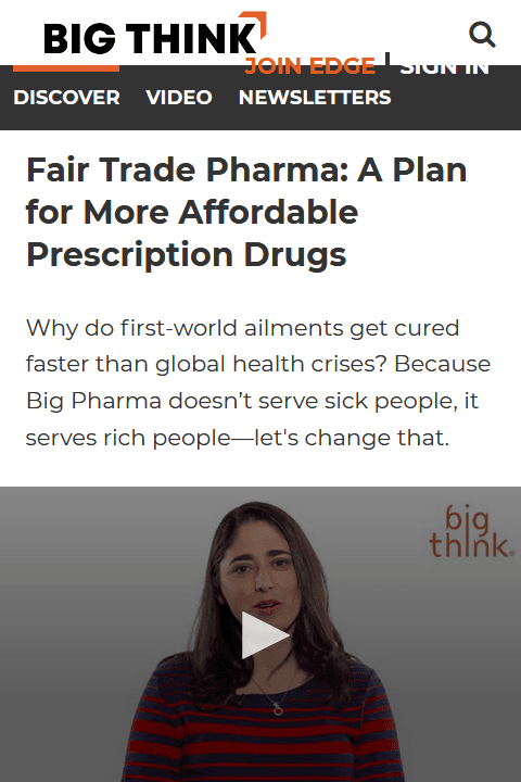 Fair Trade Pharma: A Plan for More Affordable Prescription Drugs