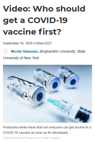 Who should get a COVID-19 vaccine first?