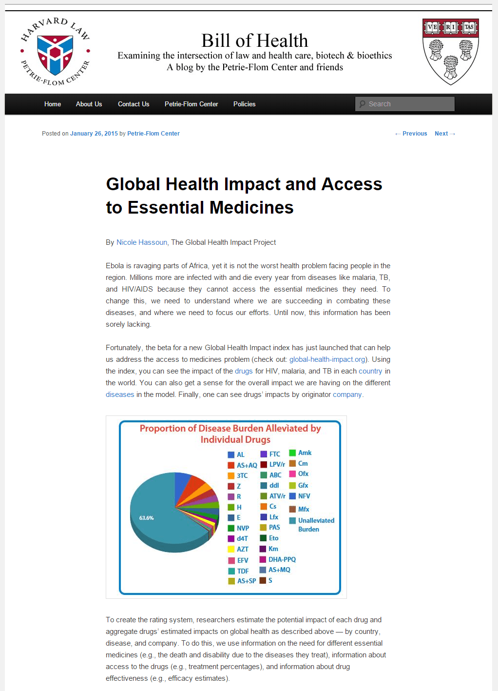 Global Health Impact and Access to Essential Medicines