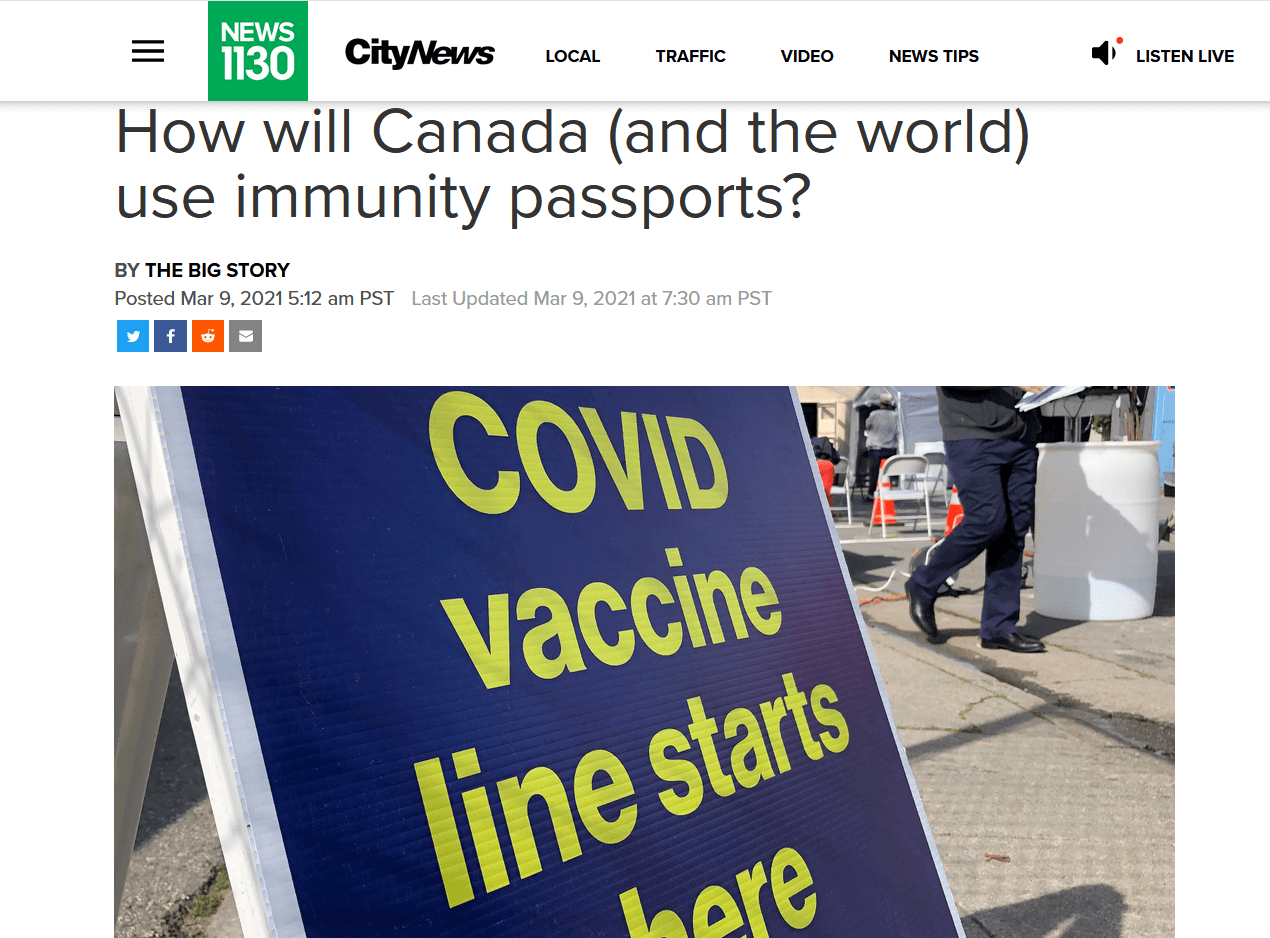 How will Canada (and the world) use immunity passports?