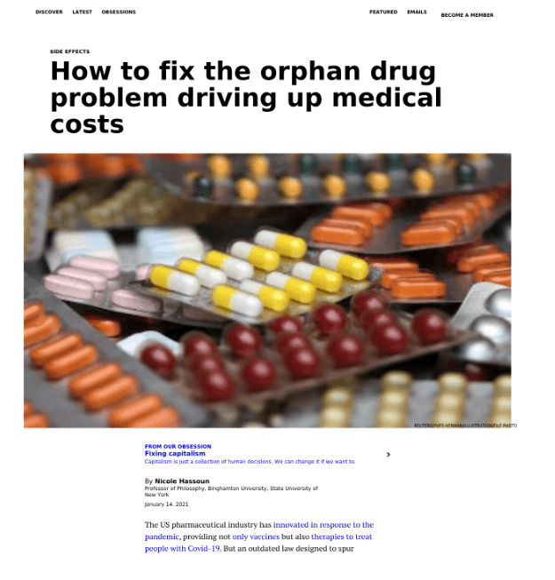 How to fix the orphan drug problem driving up medical costs