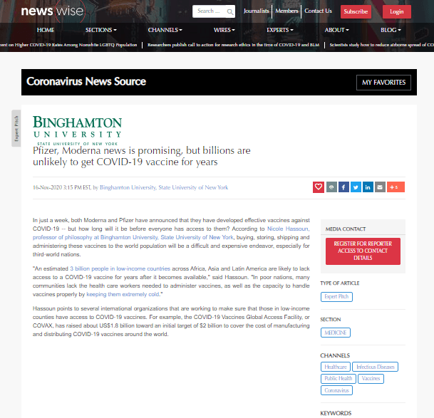 Pfizer, Moderna news is promising, but billions are unlikely to get COVID-19 vaccine for years