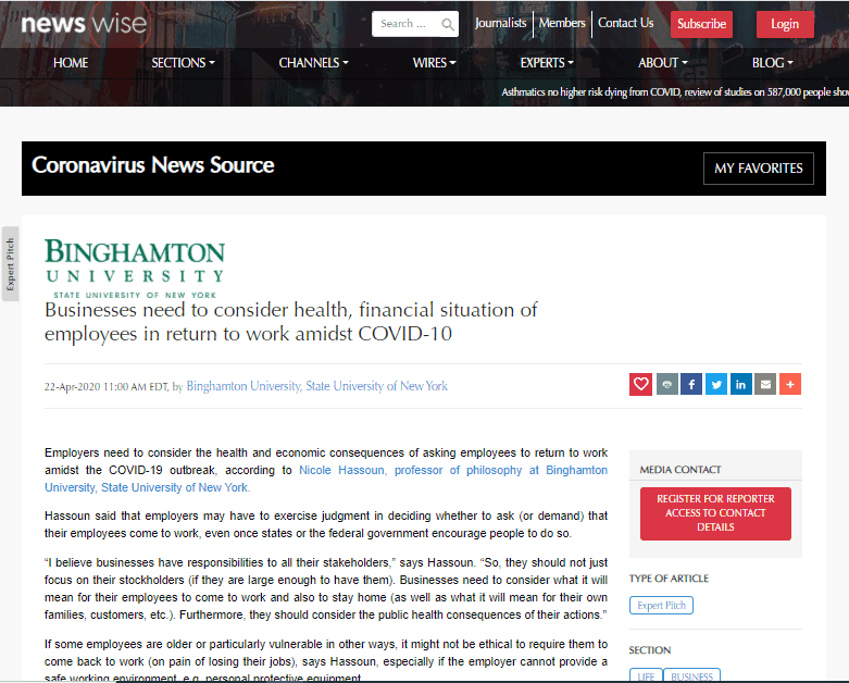 Businesses need to consider health, financial situation of employees in return to work amidst COVID-19