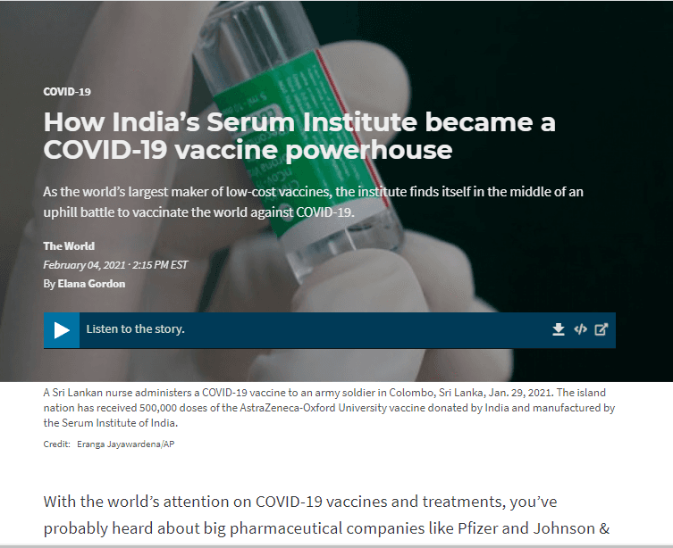 How India’s Serum Institute became a COVID-19 vaccine powerhouse