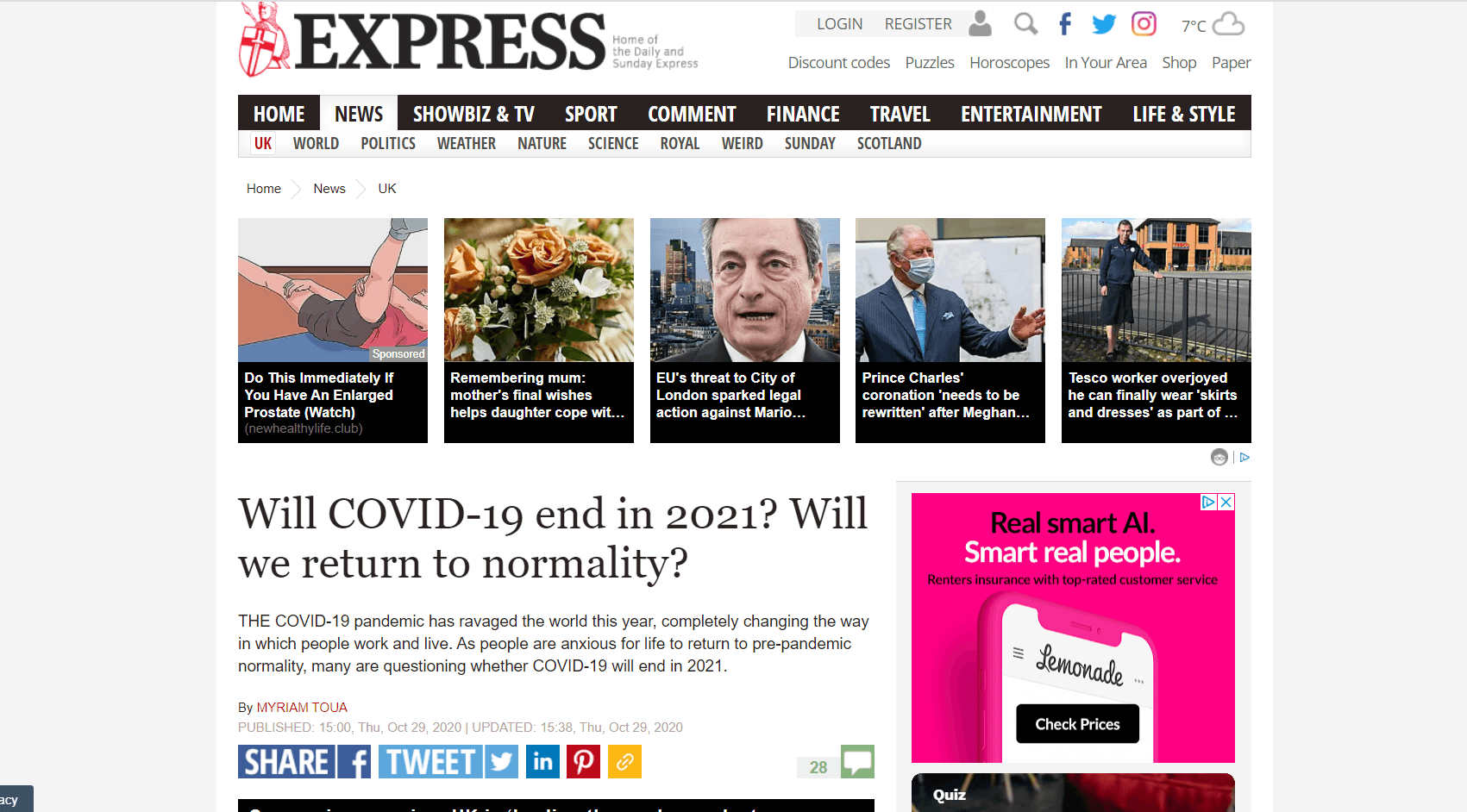 Will COVID-19 end in 2021? Will we return to normality?