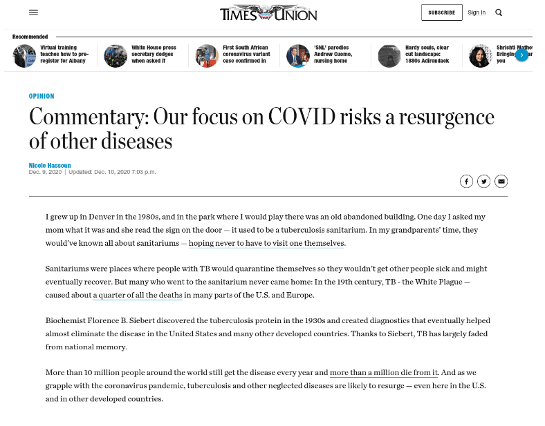 Commentary: Our focus on COVID risks a resurgence of other diseases