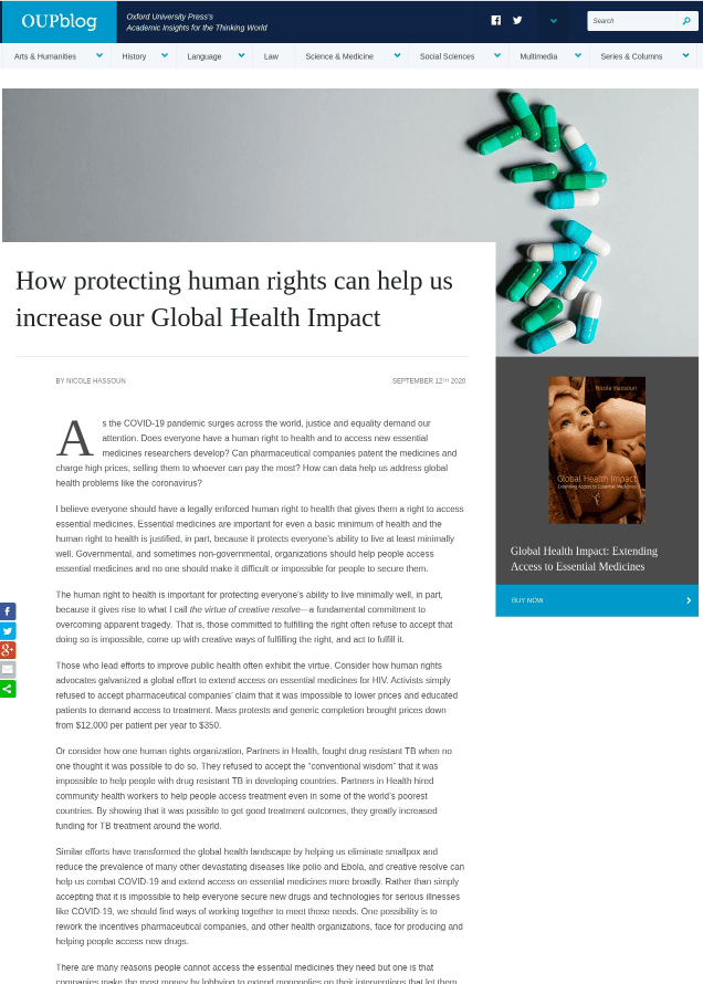 How protecting human rights can help us increase our Global Health Impact